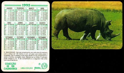 Manil - Coleccao de 100 calendarios 004 1993