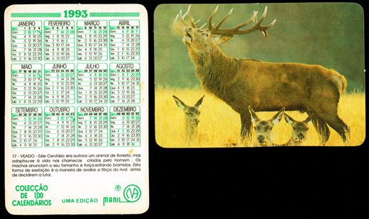 Manil - Coleccao de 100 calendarios 017 1993