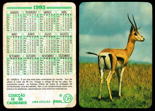 Manil - Coleccao de 100 calendarios 023 1993