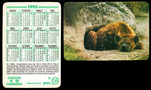 Manil - Coleccao de 100 calendarios 024 1993