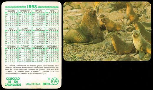 Manil - Coleccao de 100 calendarios 047 1993