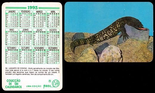 Manil - Coleccao de 100 calendarios 054 1993