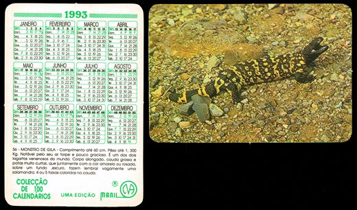 Manil - Coleccao de 100 calendarios 056 1993