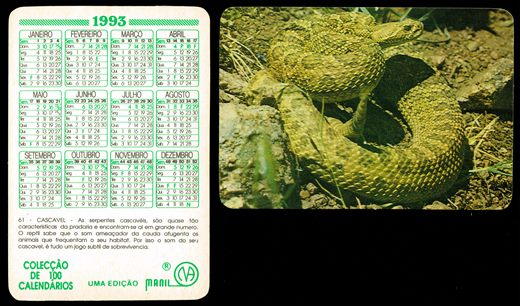 Manil - Coleccao de 100 calendarios 061 1993