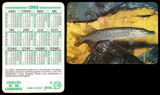 Manil - Coleccao de 100 calendarios 068 1993