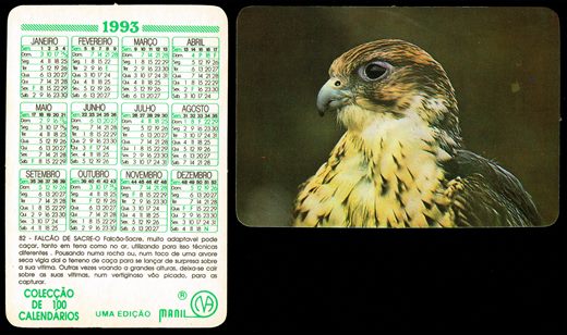 Manil - Coleccao de 100 calendarios 082 1993