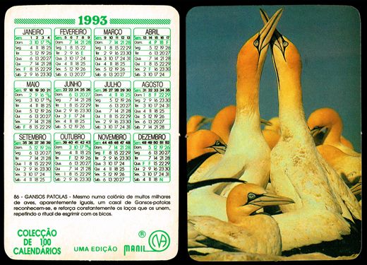 Manil - Coleccao de 100 calendarios 086 1993