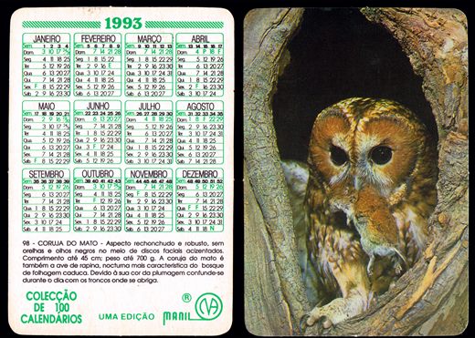 Manil - Coleccao de 100 calendarios 098 1993