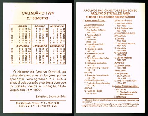 Arquivos Nacionais 1994 2o. Semestre