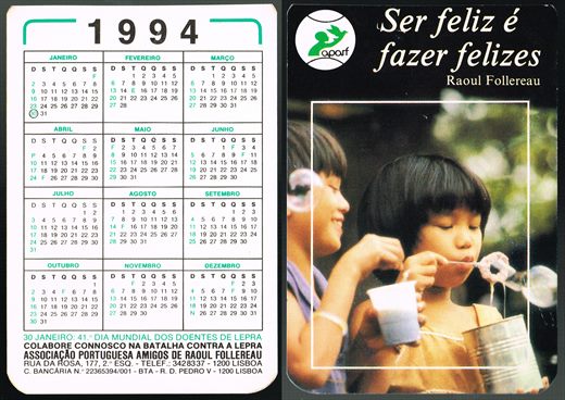 APARF Associacao Portuguesa Amigos de Raoul Follereau 1994
