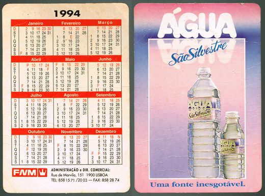 FNM - Agua Sao Silvestre-1994