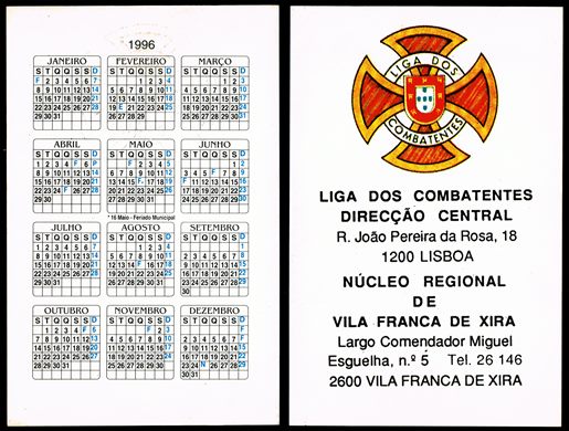 Liga dos Combatentes Nucleo Regional de Vila Franca de Xira 1996