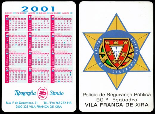 Tipografia Simao - Policia de Seguranca Publica 90a. Esquadra Vila Franca de Xira 2001