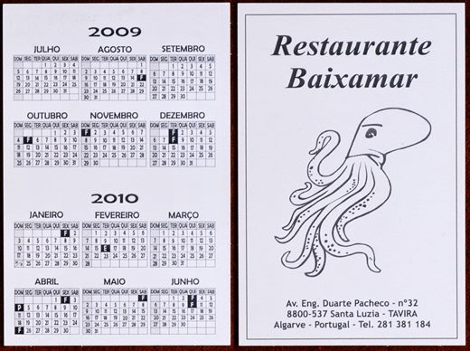 Restaurante Baixamar 2009-2010