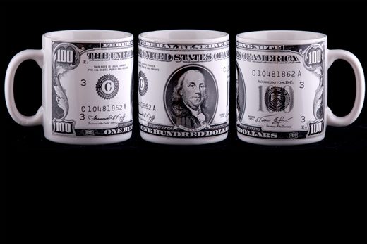 Caneca - nota de 100 dolares