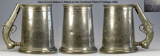 View of Lord Nelsons Attack on the Combined Fleet of Trafalgar 1805