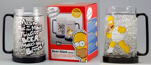 The Simpsons Beer Glass Plastic