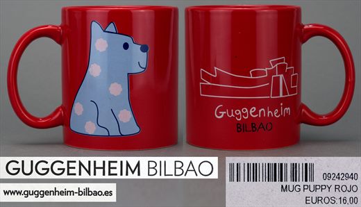 Guggenheim Bilbao mug puppy rojo