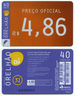 Oi - Cartao de Orelhao 40 creditos 2009-03