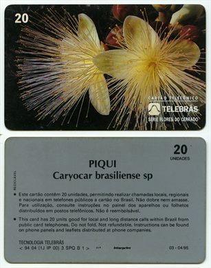 Telebras - Serie Flores do Cerrado 20 unidades 1995-04