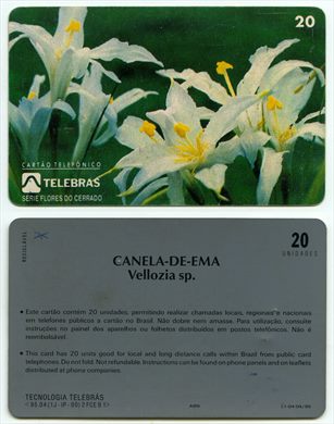 Telebras - Serie Flores do Cerrado 20 unidades 1995-04 2