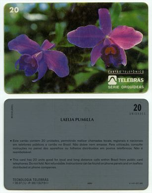 Telebras - Serie Orquideas 20 unidades 1995-07