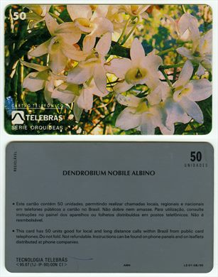 Telebras - Serie Orquideas 50 unidades 1995-08
