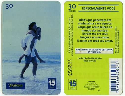 Telefonica Serie Dia dos Namorados 2001 07-10 30 unidades 2001-05