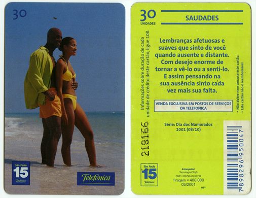 Telefonica Serie Dia dos Namorados 2001 08-10 30 unidades 2001-05