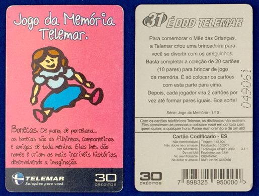 Telemar Serie Jogo da Memoria 1-10
