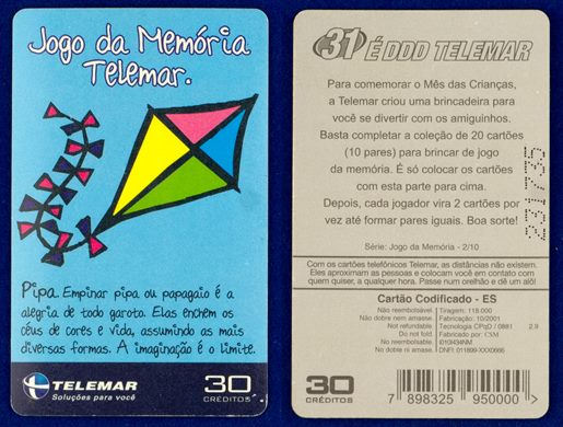 Telemar Serie Jogo da Memoria 2-10