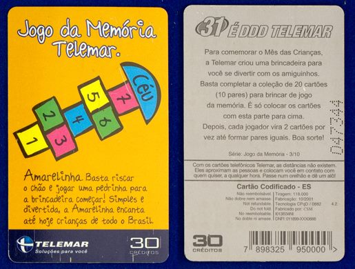 Telemar Serie Jogo da Memoria 3-10