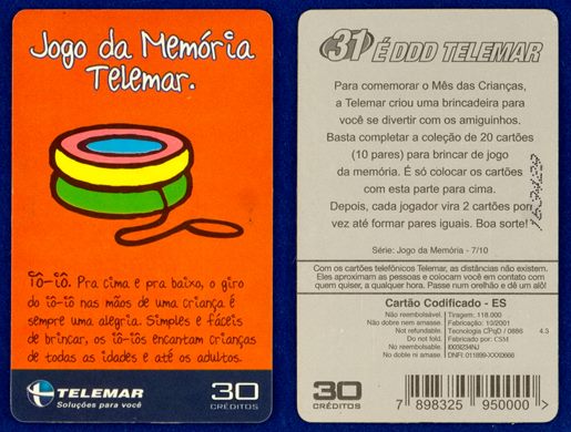 Telemar Serie Jogo da Memoria 7-10