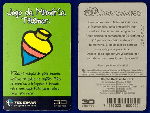 Telemar Serie Jogo da Memoria 8-10