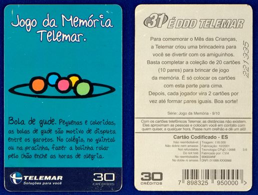 Telemar Serie Jogo da Memoria 9-10
