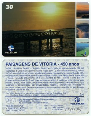 Telemar Serie Paisagens de Vitoria, 450 anos 2-4 30 2001-08