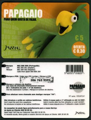 Jazztel - Papagaio - 5eurPlus0,30eur oferta - 2007-12