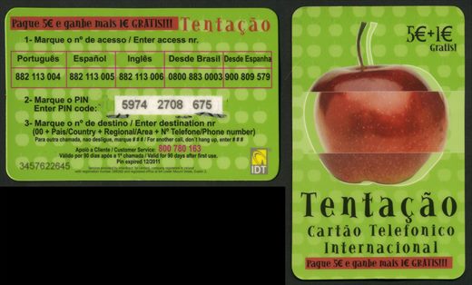 IDT - Tentacao - 5eurPlus1eur gratis - 2011-12 - 3457622645