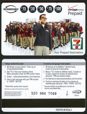 Verizon - Fast Card - 7 Eleven