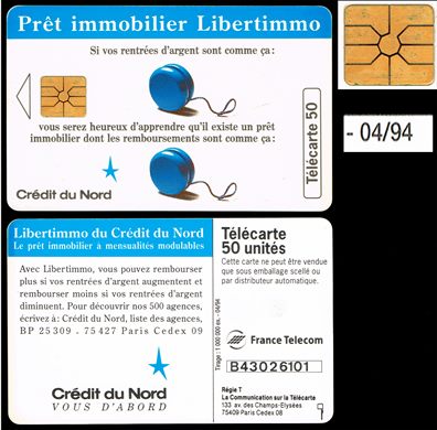France Telecom - Credit du Nord - Telecarte 50 1994-04