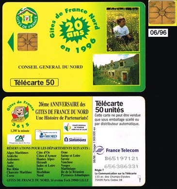 France Telecom - Gites de France - Telecarte 50 1996-06