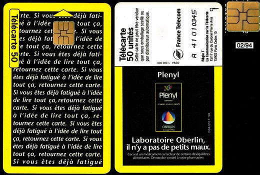 France Telecom - Plenyl - Telecarte 50 1994-02
