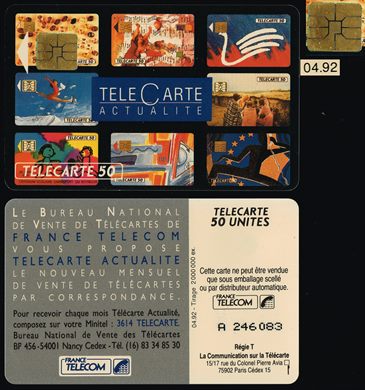 France Telecom - Telecarte Actualite - Telecarte 50 1992-04