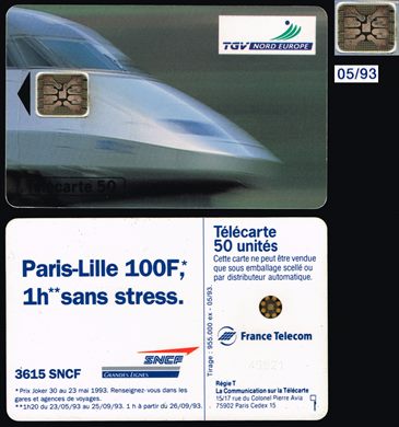 France Telecom - TGV Nord Europe - Telecarte 50 1993-05