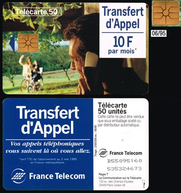 France Telecom - Transfer d'Appel - Telecarte 50 1995-06