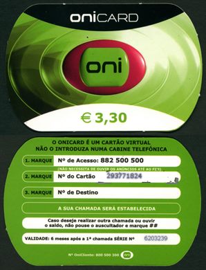ONI - 3,30eur
