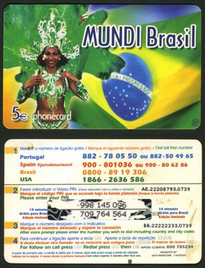 Mundi card - Brasil - 5eur - AE.22208793.0739