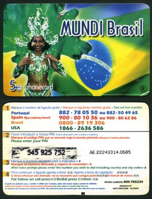 Mundi card - Brasil - 5eur - AE.22243314.0685