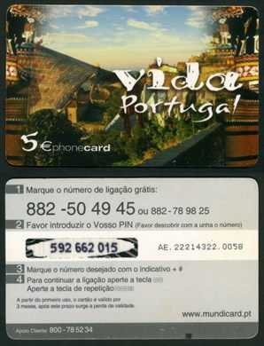 Mundi card - Vida Portugal - 5eur - AE.22214322.0058