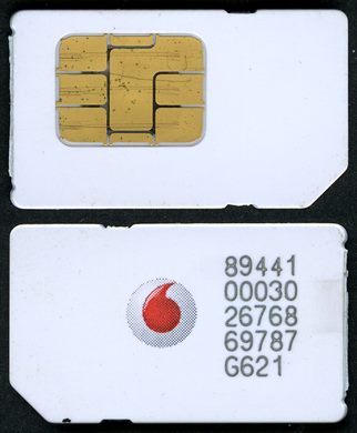 Vodafone cell card (chip) 3